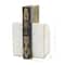 CosmoLiving by Cosmopolitan White Marble Glam Bookends, 6" x 4" x 2"